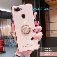 [2023] สำหรับ OPPO A7 / A5s / A12 / F9 / A11k เคสโทรศัพท์ชุบโลหะด้วยไฟฟ้าที่ใส่คริสตัลส่องแสงเป็นประกายวิบวับฝาหลังครอบ TPU นุ่ม