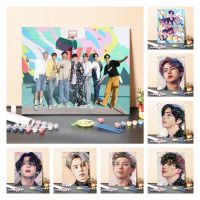 ระบายสีตามตัวเลข ภาพbts ขึงเฟรมไม้พร้อมอุปกรณ์ Paint By Numbers ขนาด40x50cm งานศิลปะ ภาพระบายสีตามตัวเลข ภาพวาด ของขวัญ ฝึกสมาธิ ของเล่นdiy