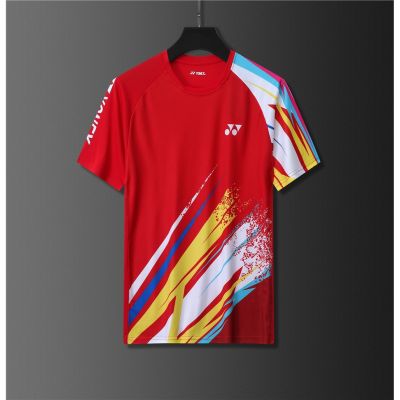 Yonex เสื้อยืดแขนสั้นสำหรับใส่เล่นแบดมินตัน,เสื้อยืดผ้าแห้งเร็วระบายอากาศได้ดีใช้ในการแข่งขันปี3683