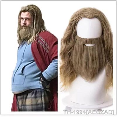 AEOZAD Super herói thor คอสเพลย์ peruca traje barba cabelo ฮาโลวีน canrival festa คอสเพลย์วิกผมอะนิเมะคอสเพลย์