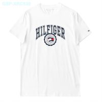 เสื้อทีเชิ้ต Tommy Hfiger รุ่นเรา Tommy Hfiger แท้ยี่ห้อ Tommy ผู้ชายยอดนิยมเสื้อยืดแฟชั่น LOGO Huruf อกคลาสสิก