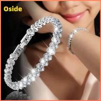 OSIDE โรแมนติกโรแมนติก สร้อยข้อมือเพชรโรแมนติก ห่วงโซ่หัวใจ เครื่องประดับสำหรับเจ้าสาว สร้อยข้อมือรูปหัวใจ ของขวัญสำหรับเด็ก คริสตัลคริสตัลคริสตัล กำไลพลอยเทียม สำหรับ 2ชิ้นค่ะ สายรัดข้อมือ