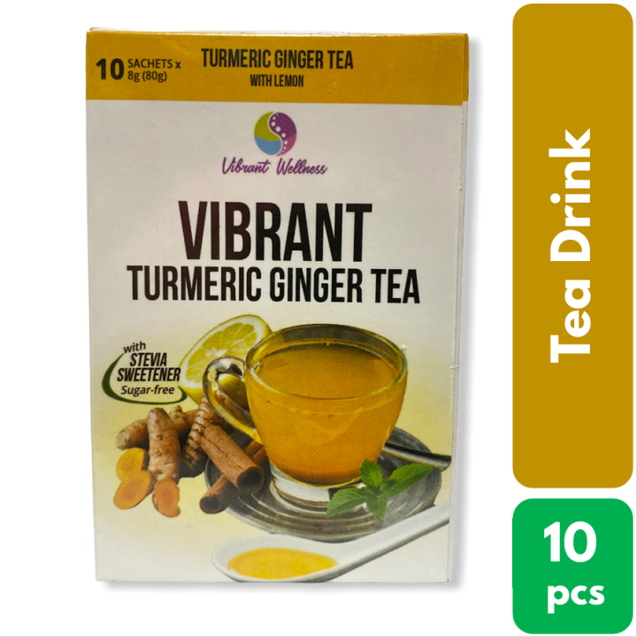 2 boxes Vibrant Turmeric Ginger Tea with Lemon and Ginger ( 20 sachets