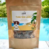 Chowpetfoods ขนมสุนัข: TUNA SKIN JERKY 100g ทูน่าสกินเจอร์กี้ ขนมเคี้ยวสุนัข ขนมลูกสุนัข 3+ เดือน