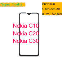 10 PcsLot untuk C30 C20 C10 Nokia แผงควบคุม Skrin แผง Kaca Luar LCD Kanta Kaca dengan OCA Rep. Lacements