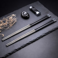 5 Pairs Set Non-slip 304 Stainless Steel Chopsticks High Temperature Resistant Non-deformation Chopsticks Alloy Chopsticks