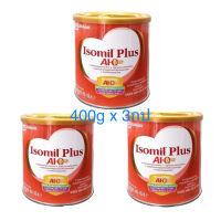 ISOMIL ไอโซมิล พลัส เอไอ คิว จำนวน 3 กระป๋อง Isomil Plus AIQ Plus 400g หมียืน หมดอายุ 10/24