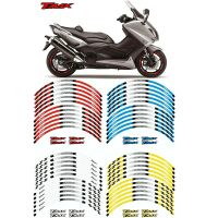 17แถบขอบสติกเกอร์รูปลอกเทปล้อสำหรับ YAMAHA T MAX T-MAX XP500 XP530 2009-2022 TMAX