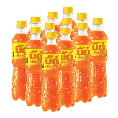สินค้ามาใหม่! อาเจ บิ๊ก น้ำอัดลม กลิ่นส้ม 465 มล. แพ็ค 12 ขวด AJE Big Soft Drink Orange 465 ml x 12 Bottles ล็อตใหม่มาล่าสุด สินค้าสด มีเก็บเงินปลายทาง