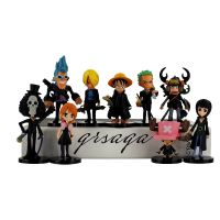 【SALE】 tiorinsecur1988 ของเล่นฟิกเกอร์ PVC,โมเดลการ์ตูนญี่ปุ่น Luffy Nami Chopper Zoro Sanji ลำธารสิงโตทอง Shiki ปีชิ้น/เซ็ตขายดี