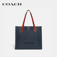 COACH กระเป๋าทรงสี่เหลี่ยมผู้ชายรุ่น Relay Tote สีฟ้า CH756 DEN