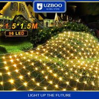 UZBOO ไฟตาข่ายคริสต์มาสกลางแจ้ง220V หลอดไฟประดับแบบสาย S ไฟ LED ถุงผ้าตาข่ายไฟที่สามารถเชื่อมต่อได้หลอดไฟประดับแบบสายสำหรับสวนพุ่มไม้สำหรับวันหยุดอุปกรณ์ตกแต่งปาร์ตี้งานแต่งงานห้องนอนเครื่องตกแต่งภายนอกในร่ม