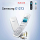 โทรศัพท์ฝาพับ Samsung E1272 Samsung,โทรศัพท์ใช้ได้กับซัมซุงระบบ GSM Quad Band ของแท้2G สองซิมสแตนบายได้สองซิมโทรศัพท์แบบคลาสสิค