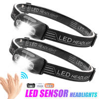 มินิ LED ชาร์จไฟหน้าร่างกาย Motion Sensor ไฟหน้าตั้งแคมป์ไฟฉาย H Ead Light ไฟฉายโคมไฟ USB