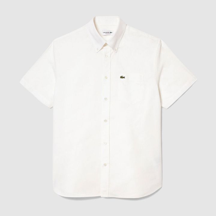 Lacoste Men's Regular Fit Short Sleeve Oxford Shirt - CH1917-001 | Lazada