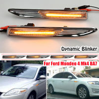 2Pcs LED Dynamic Side Marker ไฟเลี้ยว Sequential ไฟกระพริบสำหรับ Ford Mondeo 4 Mk4 BA7 03.2007-01.2015 #7S7113K354