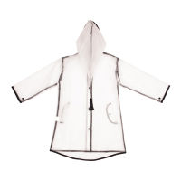 Kids Transparency Waterproof Rain Coat Polyester Boys Clothes Fashion Raincoat Children Baby Girls Jacket Rainwear Rainsuit