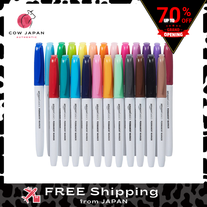 Amazon Basic Oilbased Marker Pens (Set of 12 pens in 5 colours / Set