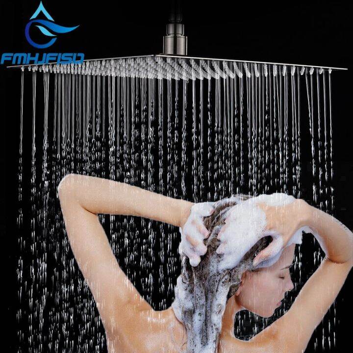 Multiple Sizes Options SUS304 Square Shower Head Chrome Ultrathin