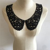 [HOT!] Black And White Neckline Lace Fabric DIY Hollow Lace False Collar Embroidery Applique Decoration Clothing Sewing Accessories