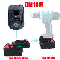 : "{อะแดปเตอร์แบตเตอรี่ DM18M สำหรับ Milwaukee สำหรับ Dewalt สำหรับ Bl1830 Makita แบตเตอรี่ Bl1850 20V ถึง18V การแปลงแบตเตอรี่