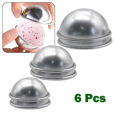 【CW】 6PC Aluminum Molds Half Moulds Chocolate Baking Pan Homemade