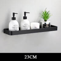 Bathroom Shelf Wall Mounted Towel Holder Space Aluminum Black Iiving Room Towel Hanger Storage Rack With Hook Home Tool