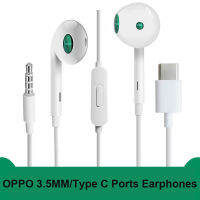 Original สำหรับ OPPO 3.5มม. Type C ชุดหูฟัง Wire Control Bass หูฟังสำหรับค้นหา X2 K10 X3 R17 R15 X5 Reno5สมาร์ทโฟน