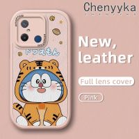 เคส Chenyyyka สำหรับ Xiaomi Redmi 12C เคส M5s POCO C55 POCO หมวกเสือบางโดราเอมอนเคสโทรศัพท์มีลายดีไซน์ใหม่นุ่มหนังฝาปิดด้านหลังเลนส์เต็มรูปแบบเคสป้องกันกล้องเคสกันกระแทก