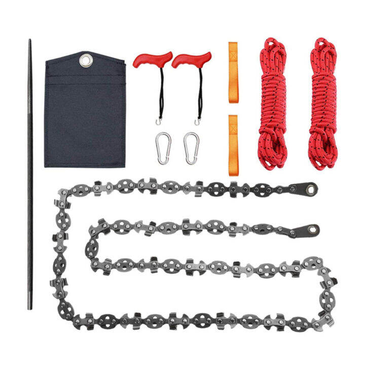 53inch Hand Rope Chain Saw with 68 Teeth Manual Tree Limb Chain Saw