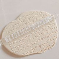 Ancient Writing Runes Futhark Futhorc Seamless Pattern Clay Tools Embossing Rolling Pin Bread  Cake Cookie Accessories