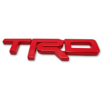 Logo โลโก้  TRD  size M สูง 6 เซน ใส่ โตโยต้า ไฮลัค รีโว่ ร้อคโค่ สีแดง สำหรับ โตโยต้า Toyota Hilux Revo, Rocco ปี 2014-2018