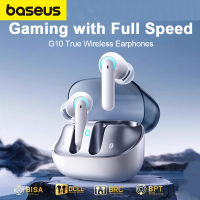 Baseus AeQur หูฟังไร้สายของแท้เล่นเกม G10 0.025S เวลาแฝงต่ำหูฟังอะคูสติกเชิงพื้นที่แบบคู่หูฟังบลูทูธ5.3หูฟัง TWS เสียงเชิงพื้นที่