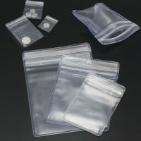 50PCS 4 Size Clear PE Protective Plastic Coin Wallets Storage Envelopes Case Bag