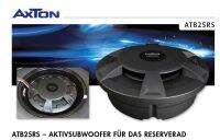 Axton ATB25RS 25cm active subwoofer for spare wheel  ซับวูฟเฟอร์แบบแอคทีฟ 25 ซม. สำหรับล้ออะไหล่