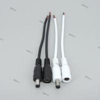 DC Male Female Power supply Plug Cable Wire Jack pigtail cord 22awg Connector for CCTV 3528 5050 LED strip Light 5.5x2.1mm W6TH