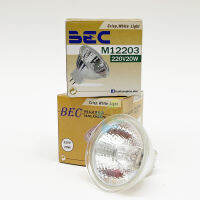 BEC หลอดฮาโลเจน 220V 20W Warmwhite ขั้ว MR16 GU5.3 120lm M12203 2600K หน้าเปิด