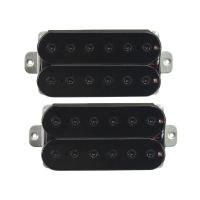 FLEOR 2 Buah Humbucker Keramik Pickup Gitar Listrik Leher Jembatan Set รับ4-Kabel Hitam