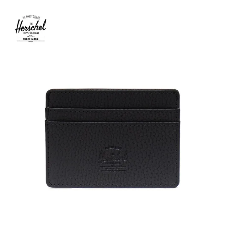 Herschel Charlie Rfid Vegan Leather Black Wallet Lazada PH