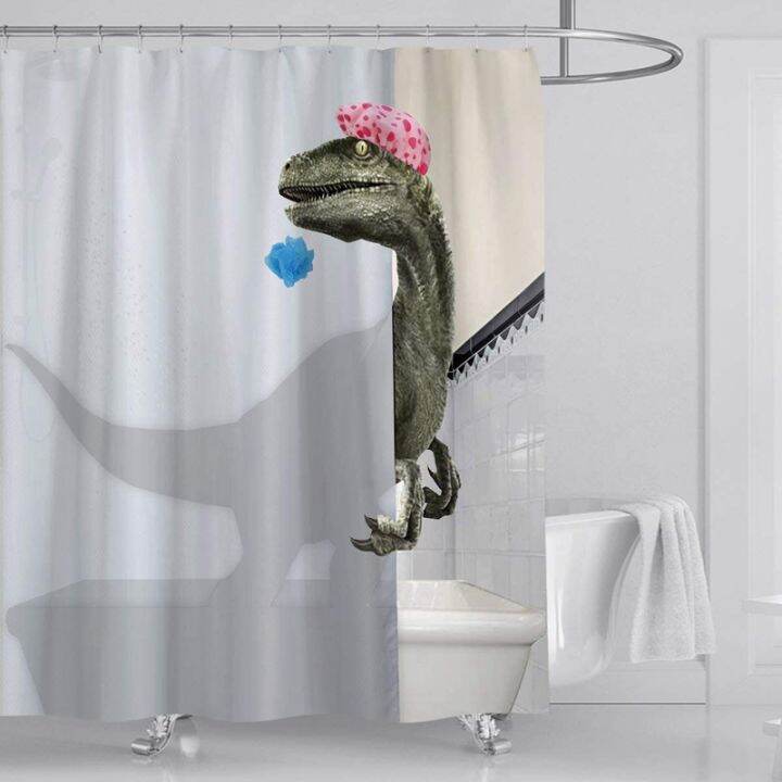 funny-dinosaur-shower-curtain-bathroom-curtain-with-hook-cartoon-bathing-dinosaur-fabric-shower-curtain-for-children