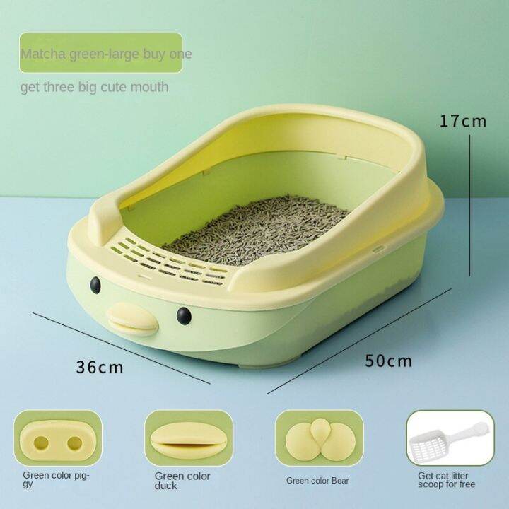 Large Top Entry Cat Litter Box Semi Closed Cat Training Toilet Seat Kit
