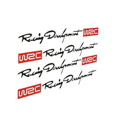 สติกเกอร์ติดตกแต่งที่จับประตูรูปรถ WRC เพื่อพัฒนาการแข่งขันแฟชั่นจำนวน4ชิ้น
