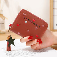 New womens wallet short color love purse women wallet Credit card holder Leather Coin Purse Money Bag Girl