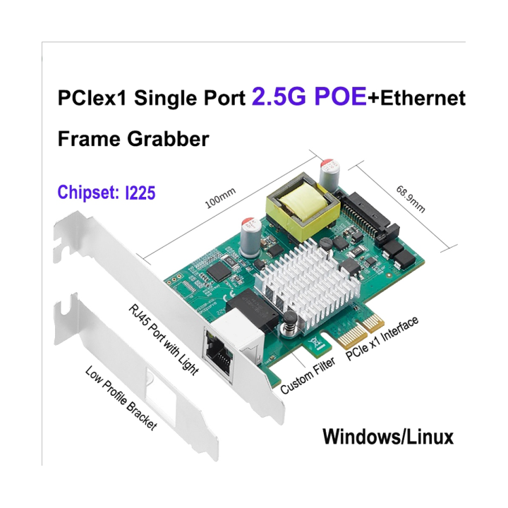 poe-gigabit-card-gigabit-network-card-pcie-to-2-5g-single-port-rj45-gigabit-pcie-x1-poe-802-3at-i225-chip