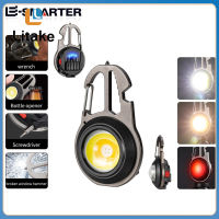 SH【Fast Delivery】Mini Led Keychain Light 500 Lm Ultra-Light Type-C Charging ไฟฉายความสว่างสูงพร้อมแม่เหล็กแรงสูง