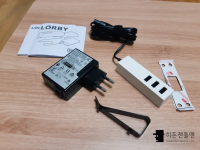 IKEA LORBY ชาร์จ USB 3ช่อง  พร้อมหม้อแปลงแรงๆ 3.4A ตัวหนีบ เทปติด สี ดำ ขาว