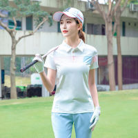 แฟชั่น Golf xort Wear WOMENS Tops แขนสั้นเสื้อกอล์ฟสุภาพสตรี Breathable Casual POLO ฤดูร้อน Quick-DRY กีฬา S เสื้อยืด Slim Sportswear