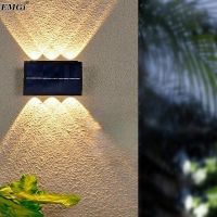 Solar Outdoor Wall Lamp Waterproof IP65 Up Down Light Sensor With Switch Garden Porch Street Lamp Wall Lamp Outdoor Solar Lights