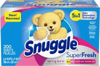 200 แผ่น ขายดีอันดับ 1 * Snuggle * แผ่นหอม ปรับผ้านุ่ม 5in1 SuperFresh Spring Burst