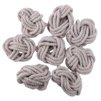 8Pcs Model Room Natural Jute Napkin Ring Rope Woven Napkin Buckle Linen Rope Napkin Ring